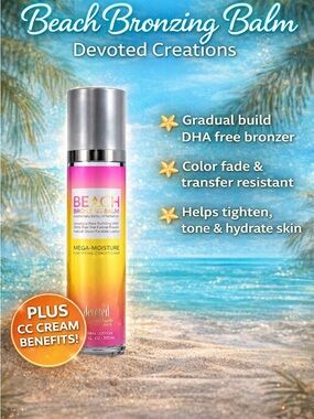 Devoted Creations Beach Bronzing Balm - Pink to Yellow Ombre Bottle